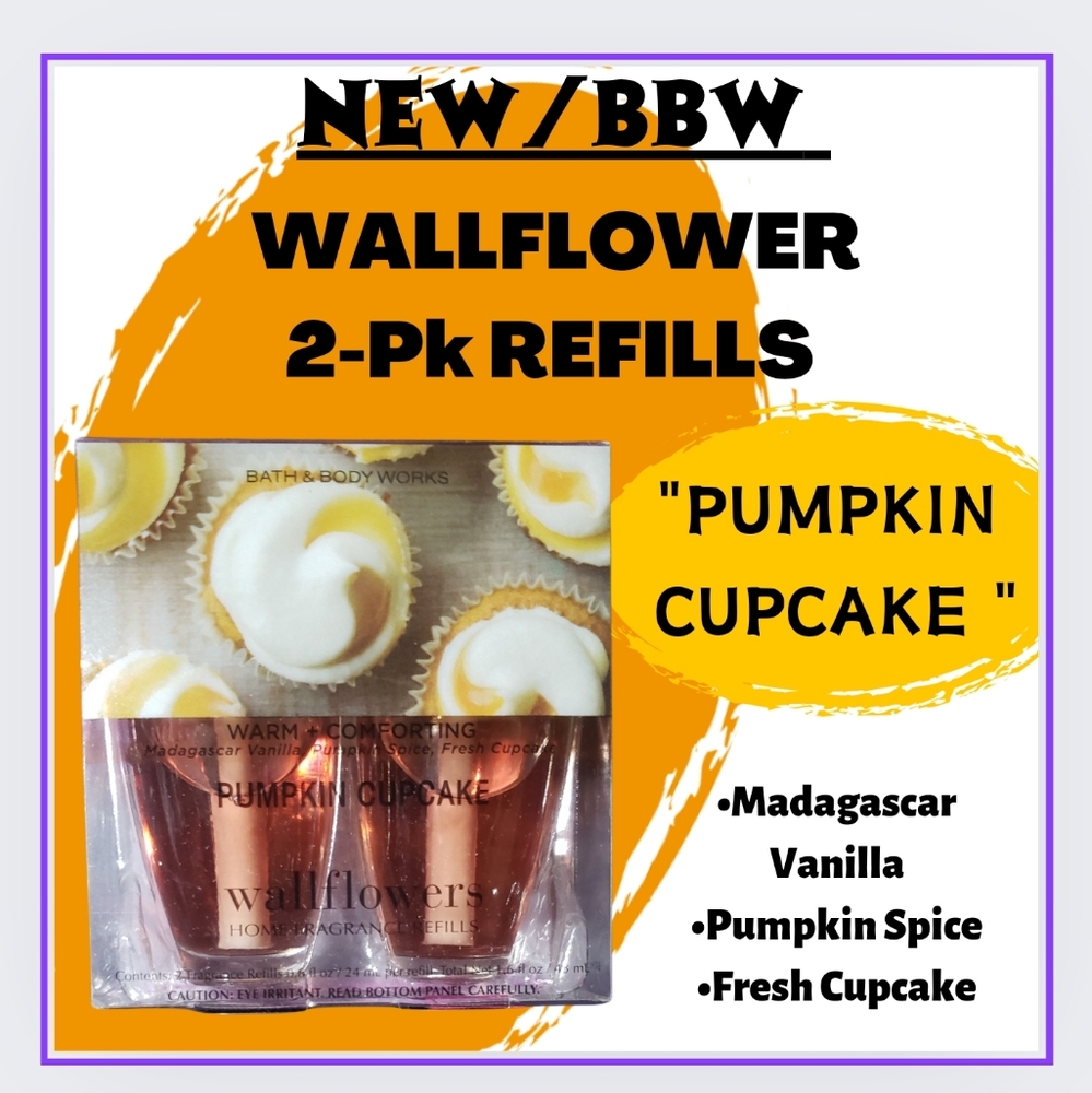 🔥PUMPKIN CUPCAKE/BBW WALLFLOWER 2PK REFILL